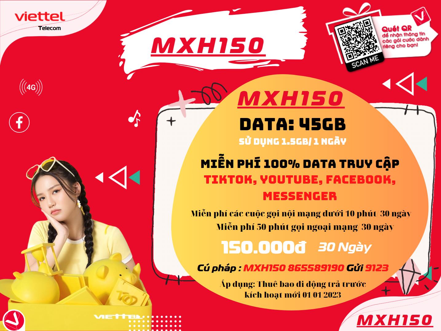 Gói MXH150 Viettel