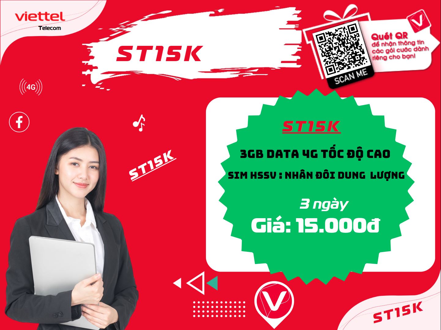 Gói cước ST15K của Viettel