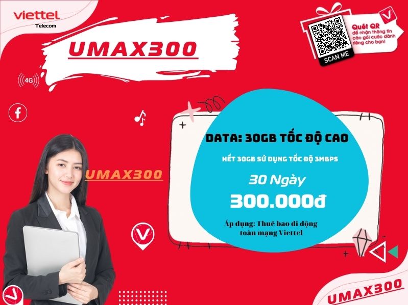 Gói UMAX300 của Viettel
