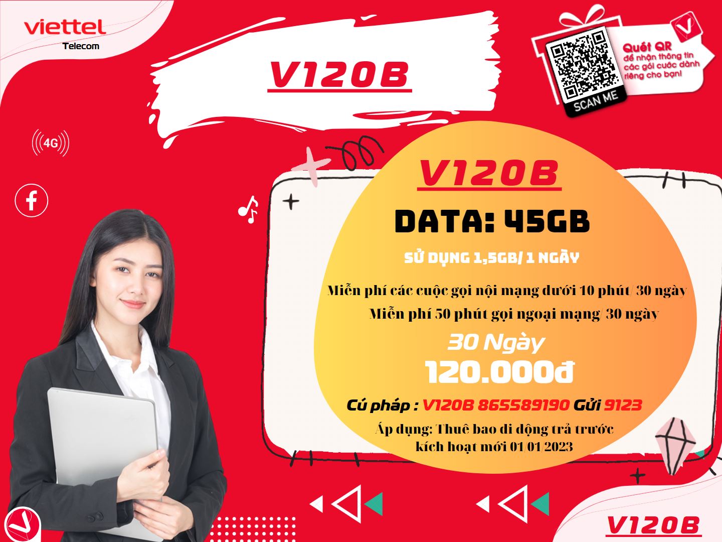 Gói V120B Viettel