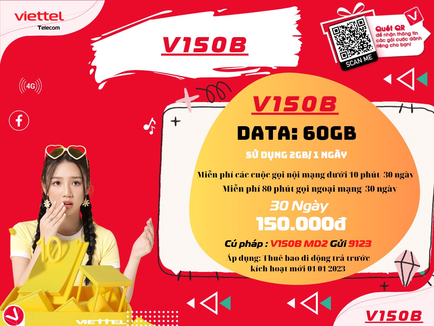 Gói cước 4G Viettel nào có 2Gb/ngày