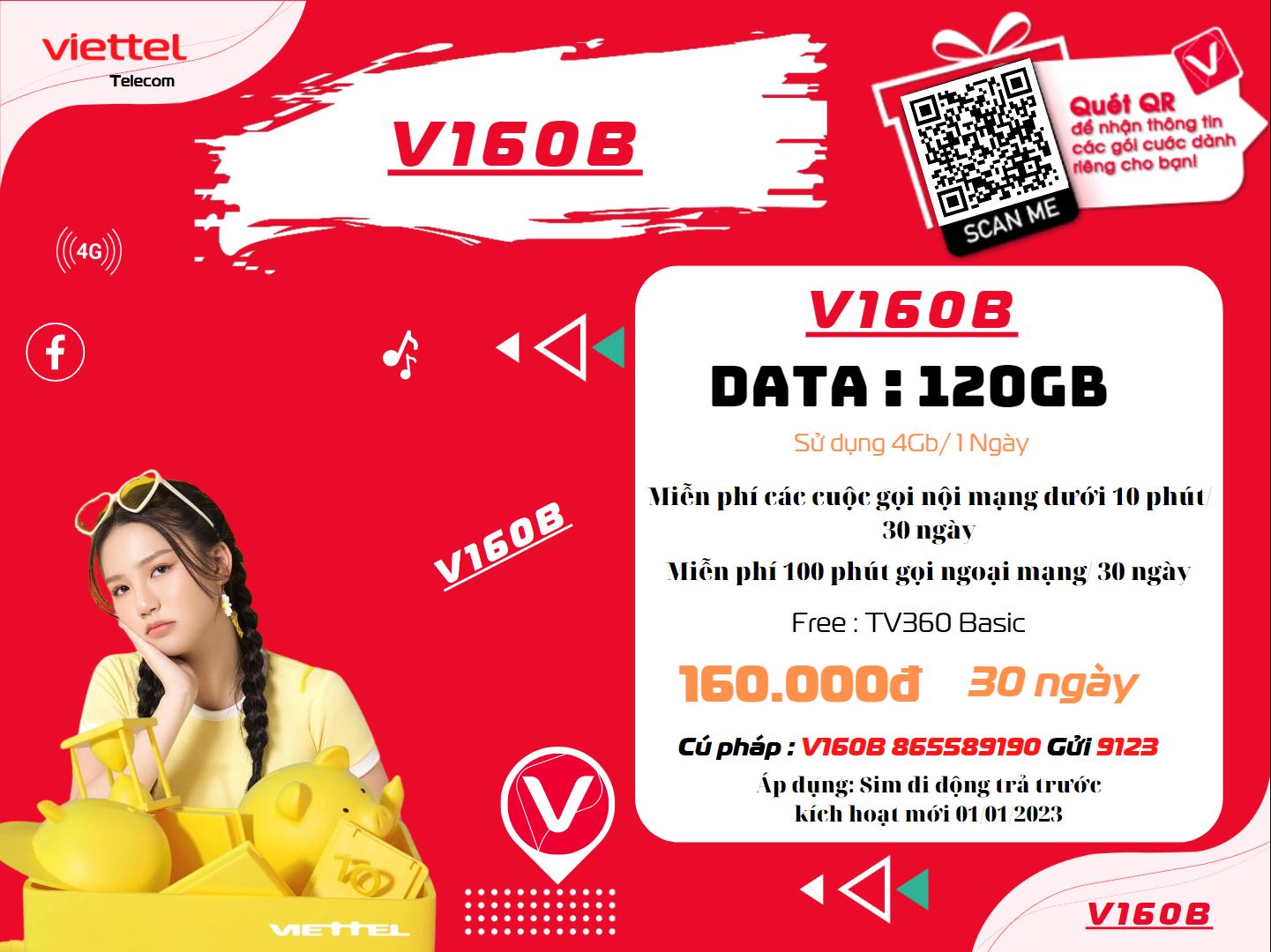 Gói V160B Viettel