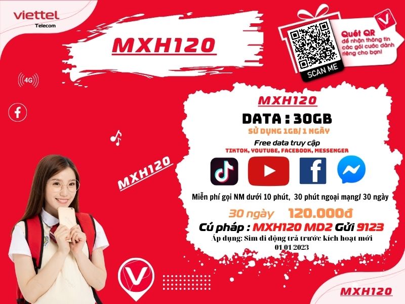 Đăng ký gói 4G Viettel cho học tập