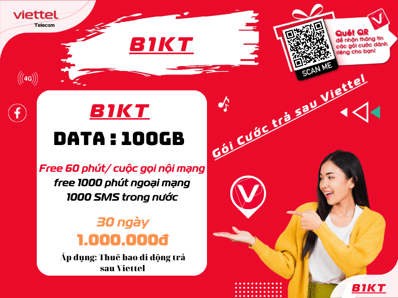 Gói cước trả sau B1KT của Viettel
