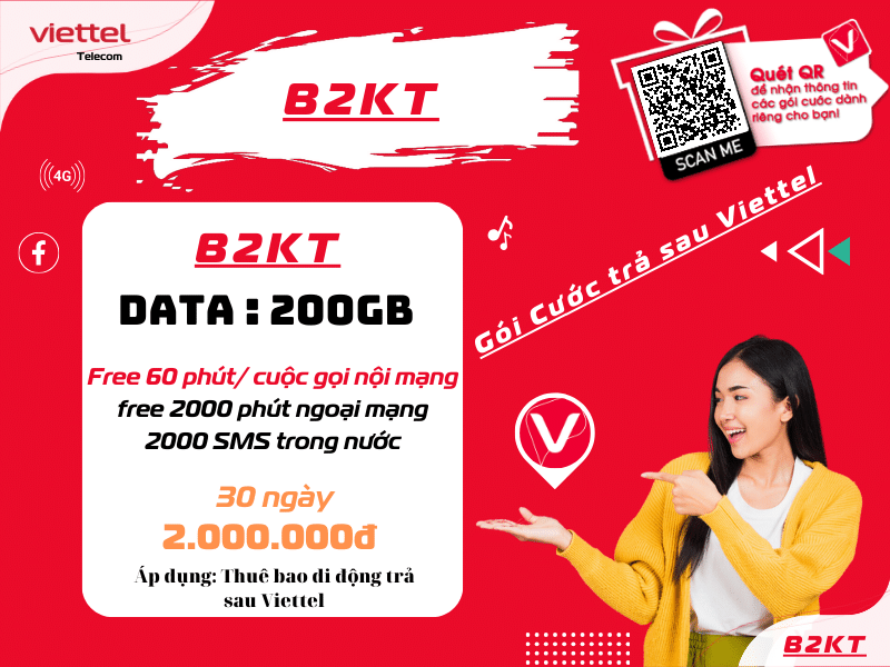 Gói cước trả sau B2KT của Viettel