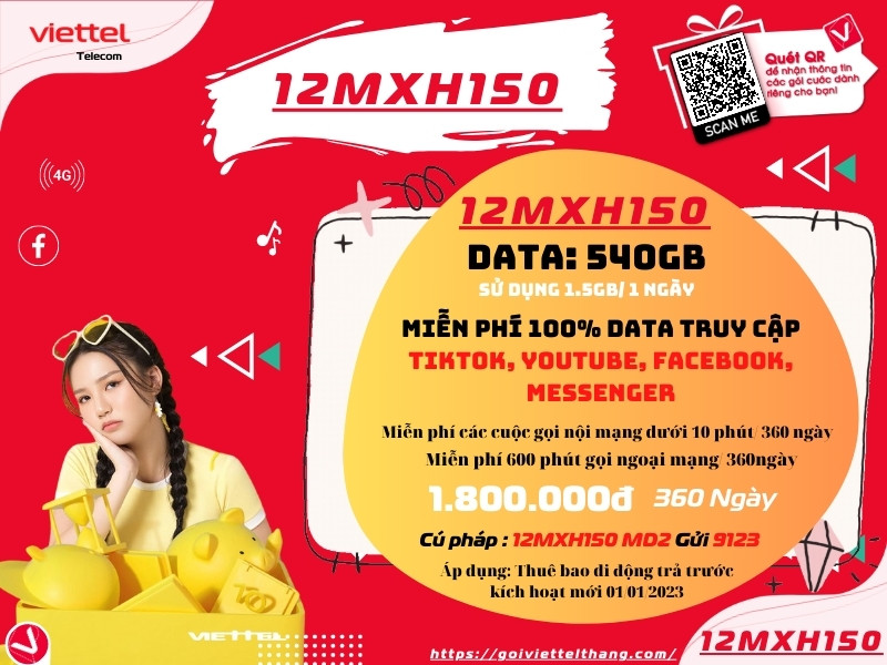 gói miễn phí data xem youtube viettel 150k