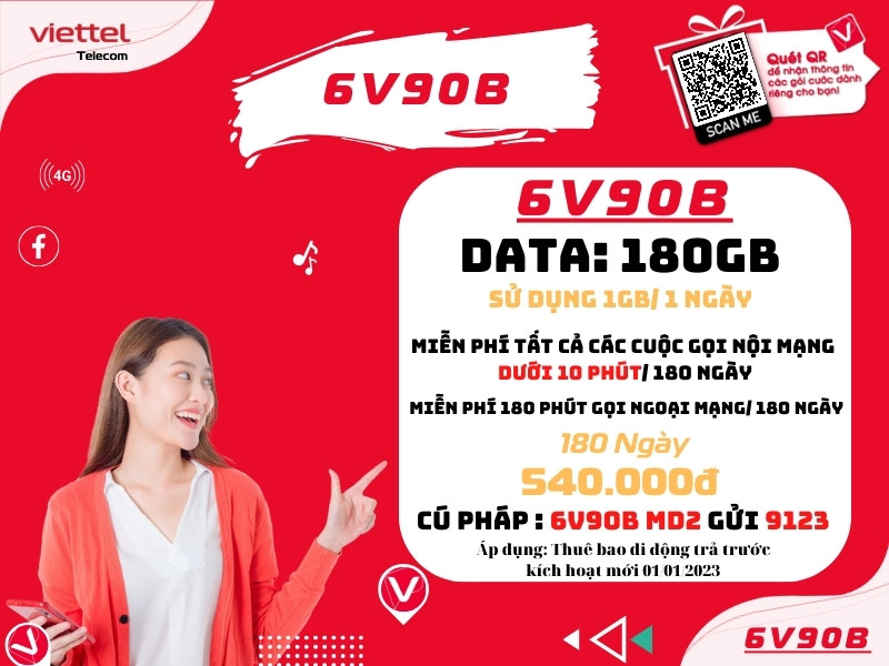 Gói gọi nội mạng Viettel 180 ngày giá rẻ nhất