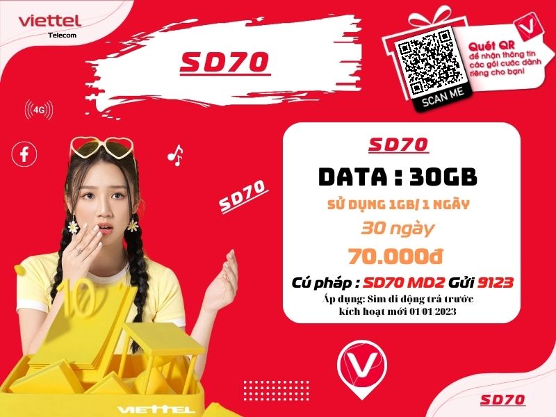 Mỗi tháng 70k nên đăng ký gói gì