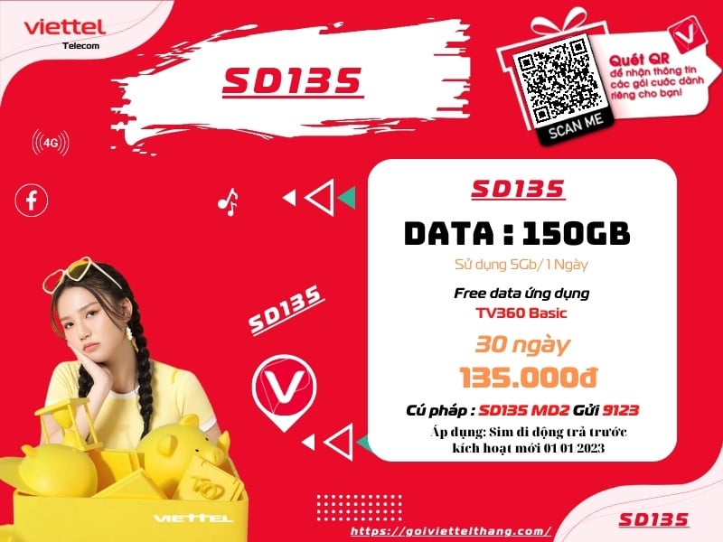 gói 135k viettel cho cao bằng