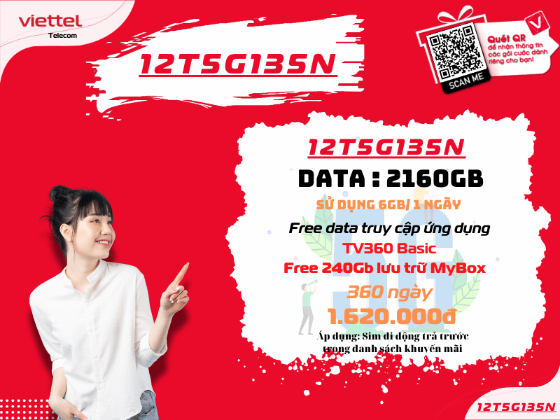 Gói 12T5G135N Viettel