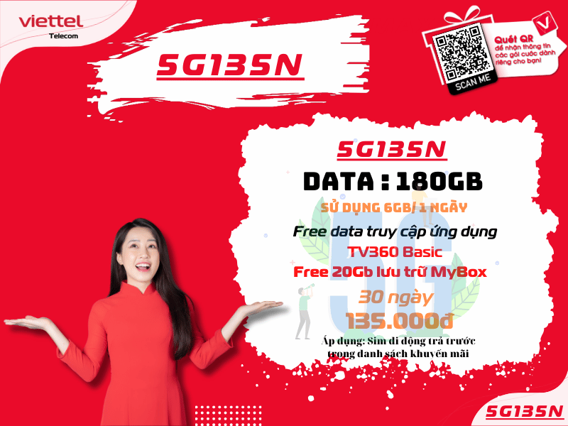 Gói 5G135N Viettel