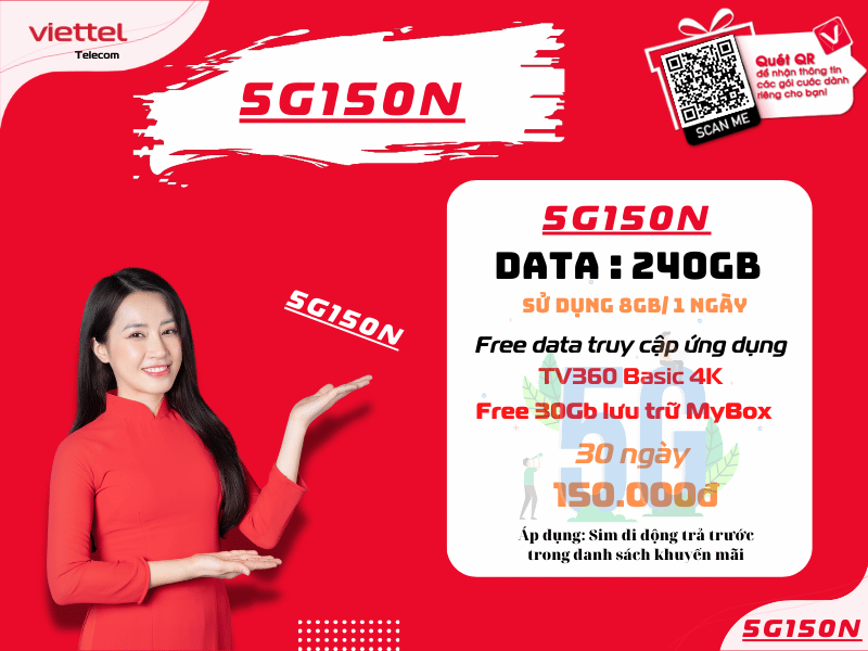 Gói 5G150N Viettel