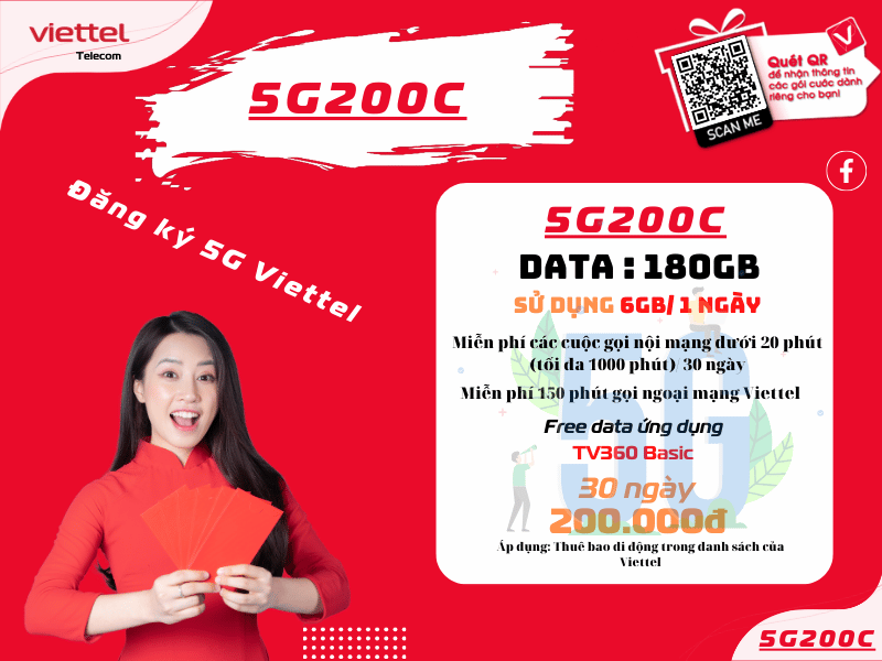 Gói 5G200C Viettel