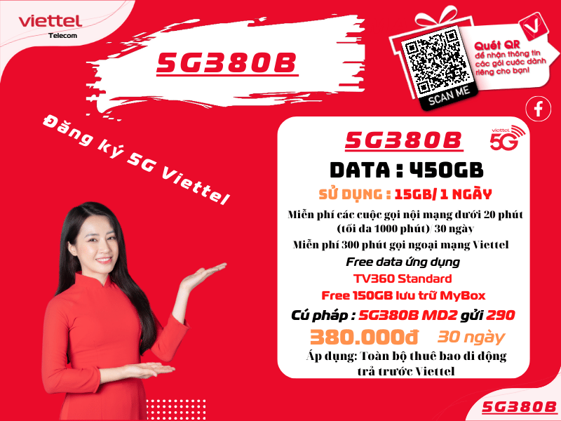 Gói 5G380B Viettel