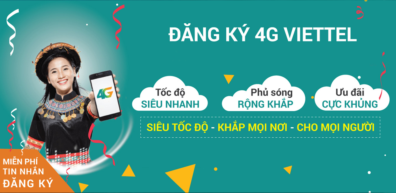 Các gói data 4g Viettel