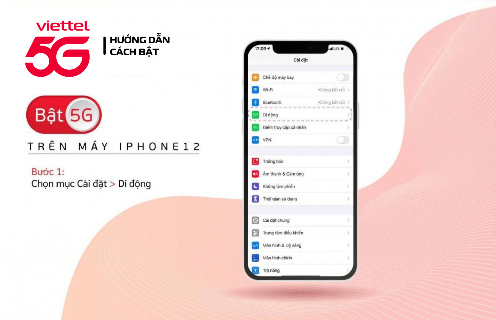 Cách bật 5G trên iphone