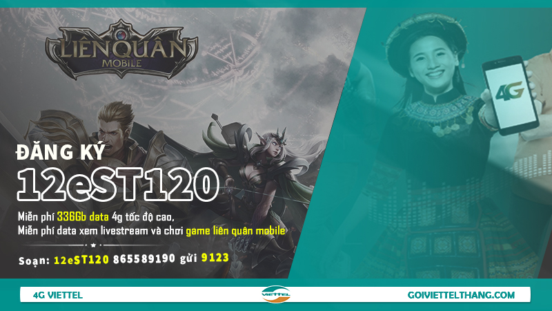 Đăng ký gói 12eST120 của Viettel