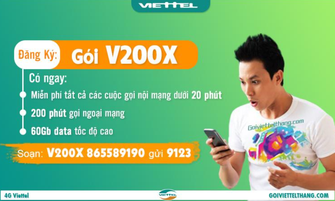 Gói v200x của Viettel