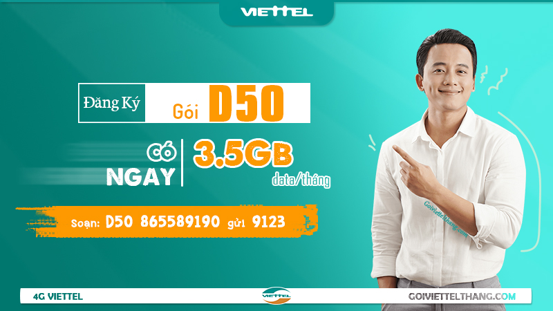 Gói data D50 của Viettel