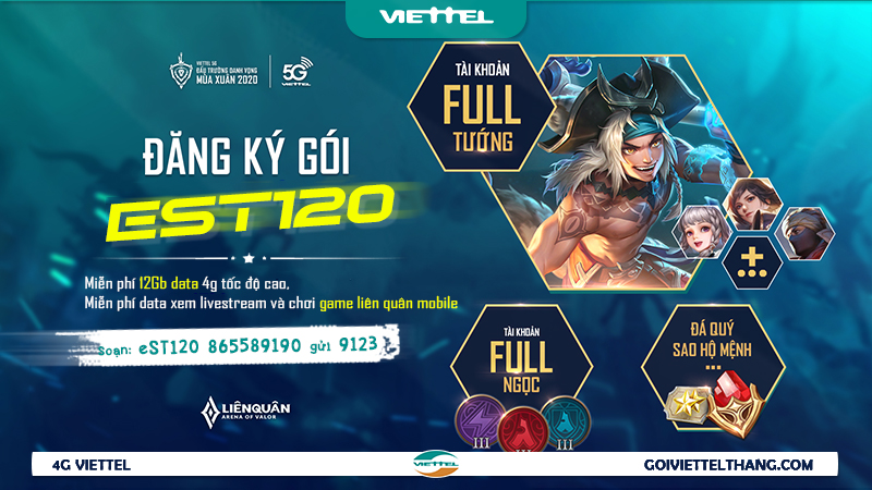 Gói 4g eST120 của Viettel
