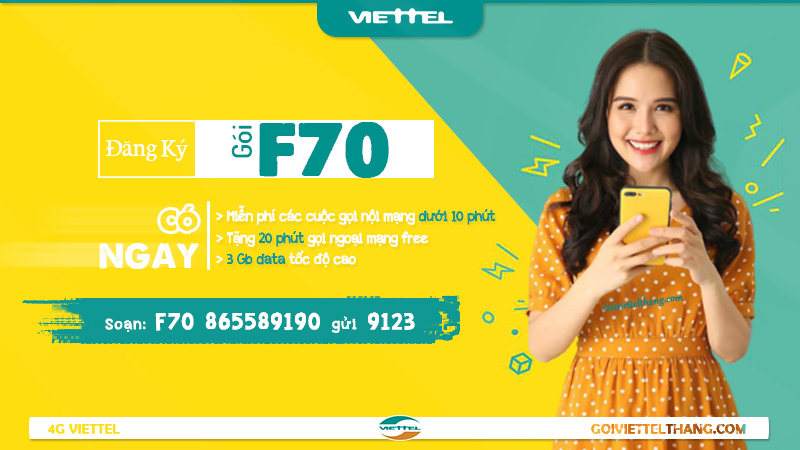 Gói cước F70 của Viettel