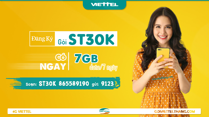 Gói cước ST30K của Viettel