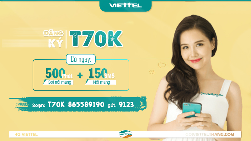 Gói cước T70K của Viettel