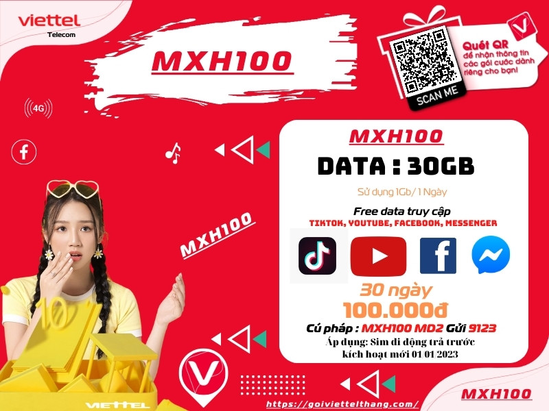 Gói MXH100 Viettel