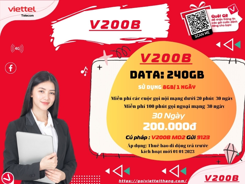 Gói V200B Viettel
