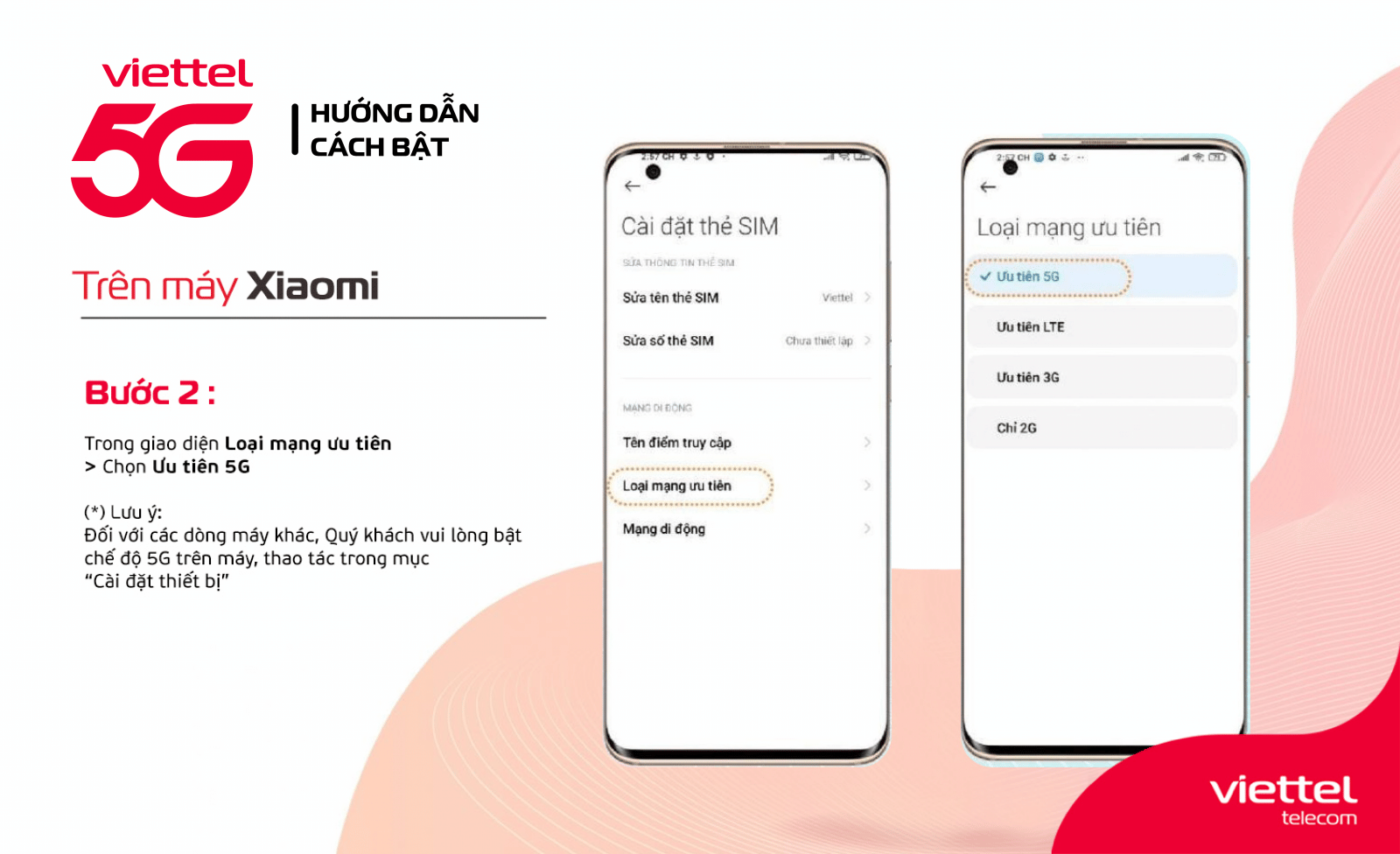 Bật 5G trên Xiaomi như thế nào