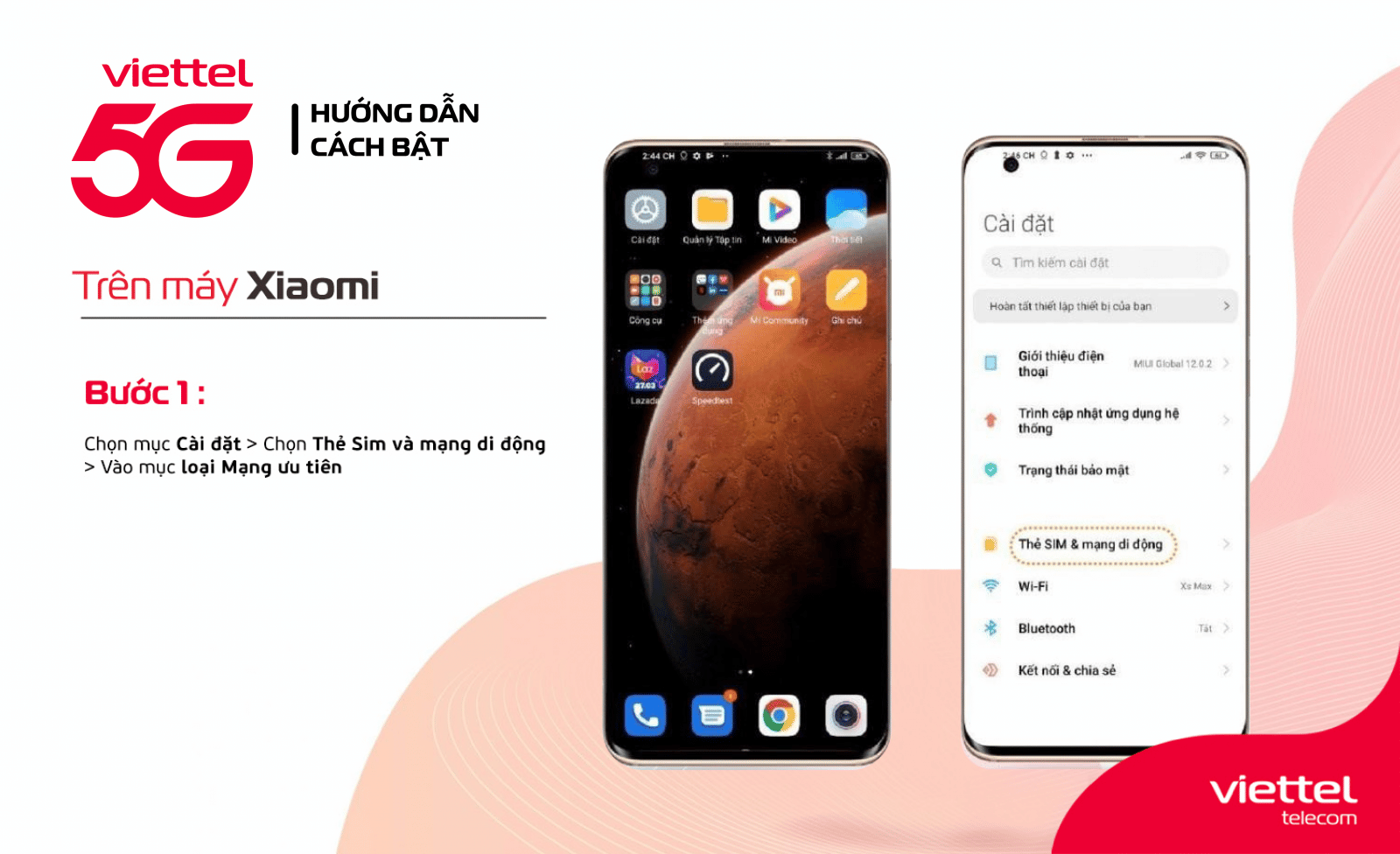 Cách bật 5G trên Xiaomi