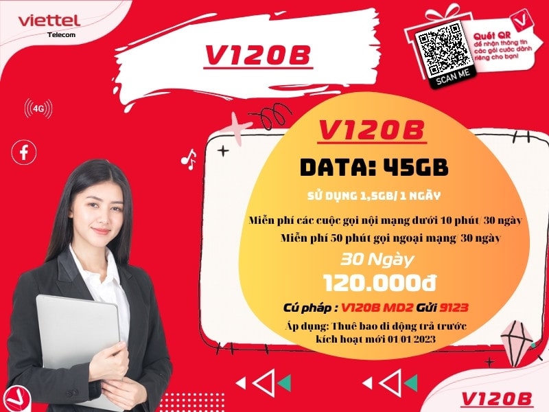Gói V120B Viettel