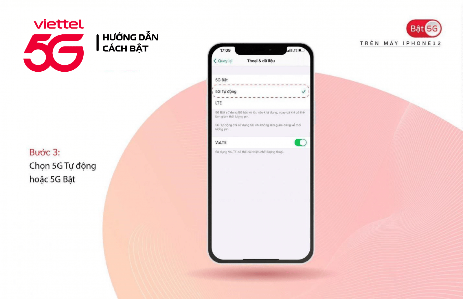 Iphone bật 5G như thế nào