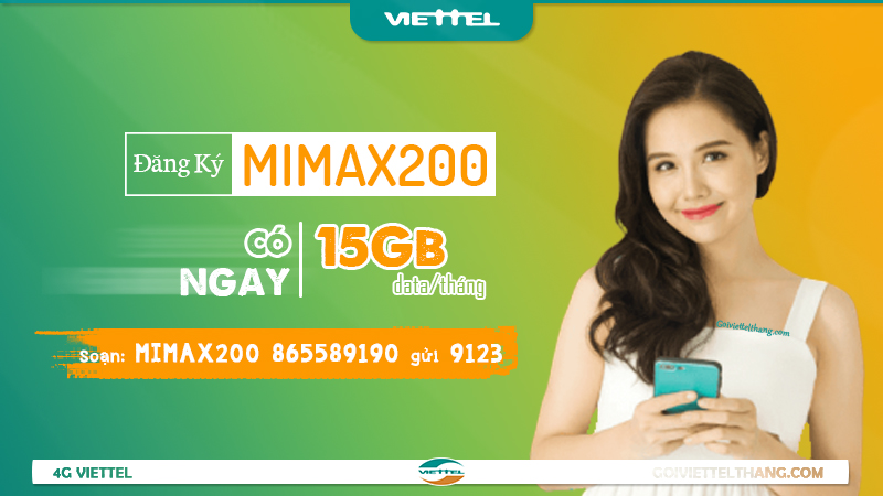 gói 4G Mimax200 của Viettel