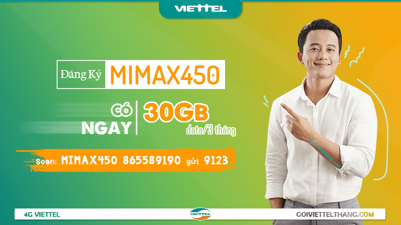 gói 4G Mimax450 của Viettel