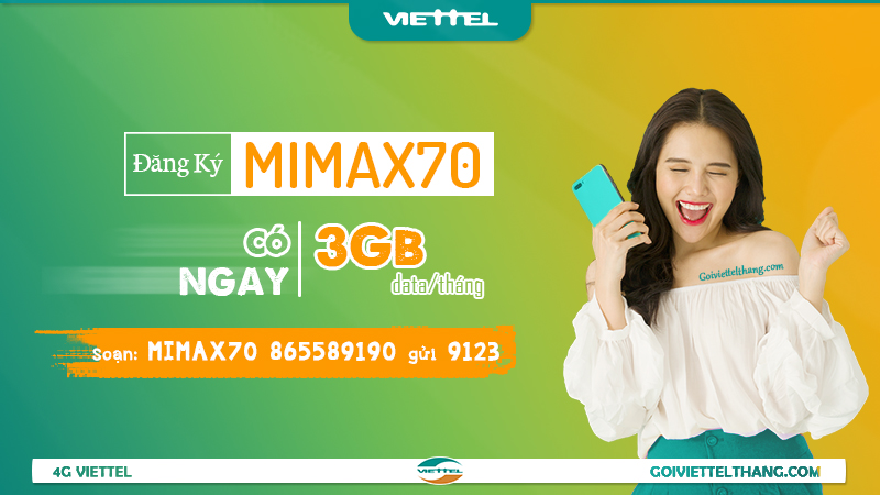 gói 4G Mimax70 của Viettel